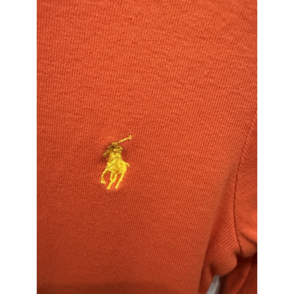 Ralph Lauren Sport Long Sleeve Crewneck Orange Size M 100% Cotton - Picture 7 of 8